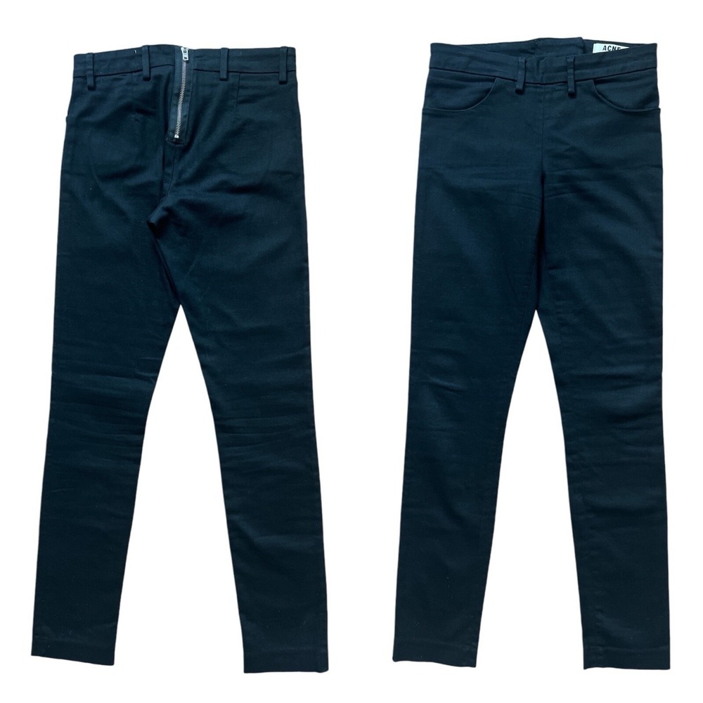Acne Studios Skin Black Skinny Jeans‎ Back Zip Denim 27/32
